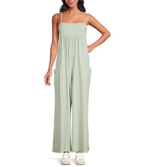 FP Movement Hot Shot Strappy Square Neck Sleeveless Wide Leg Jumpsuit Product Image