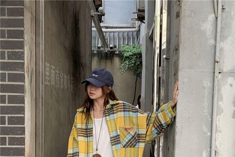 Plaid Pocket Detail Oversized Shacket Product Image