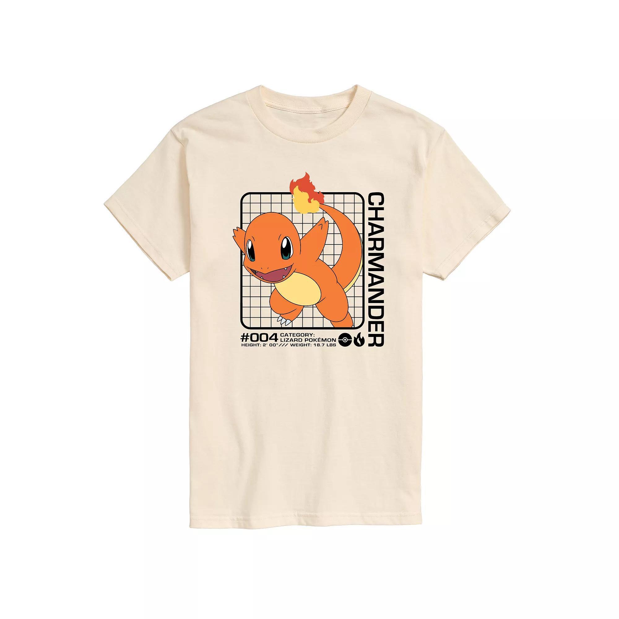 Mens Pokemon Charmander Stats Graphic Tee Product Image