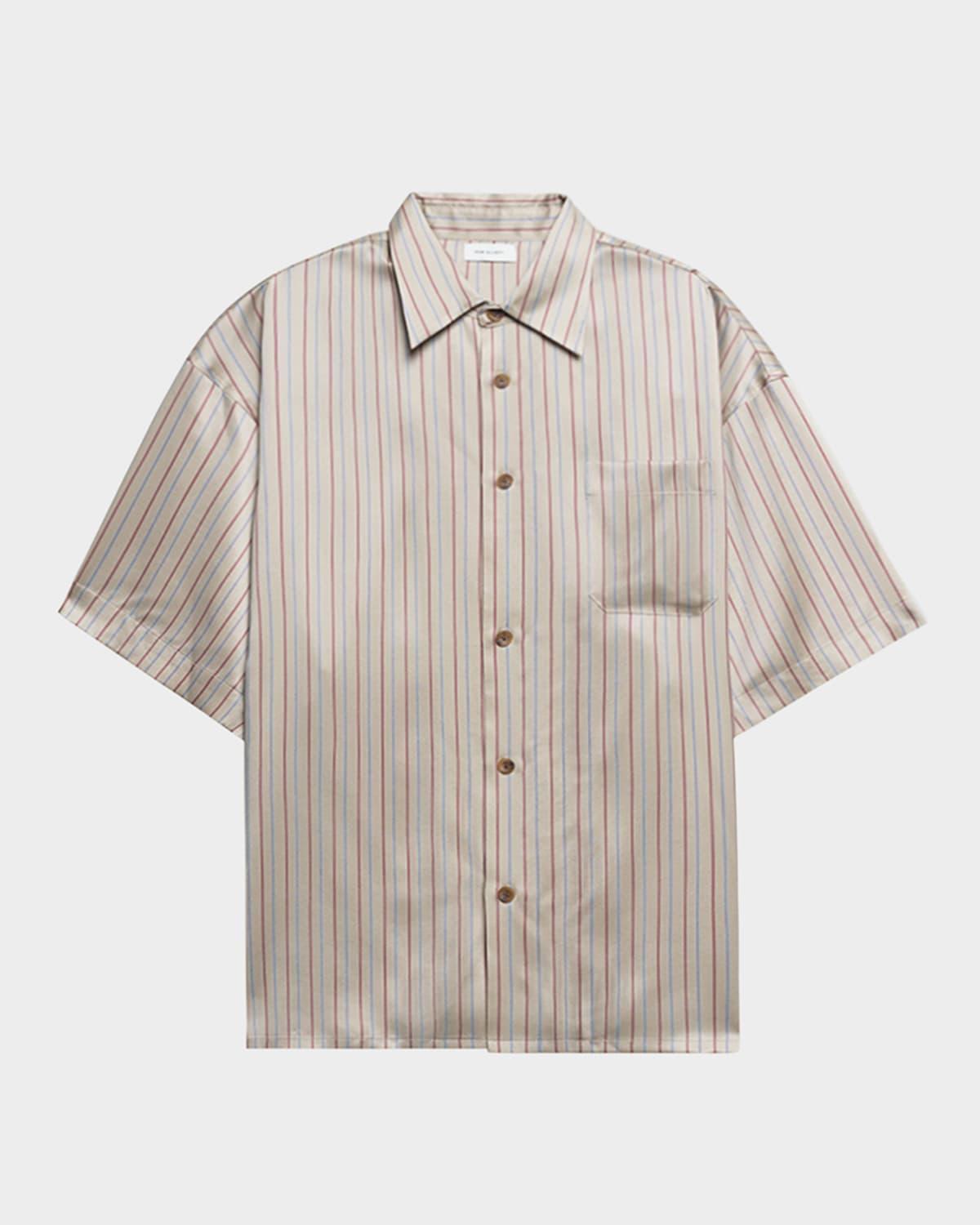 Mens Brushed Silk Button-Down Shirt Product Image