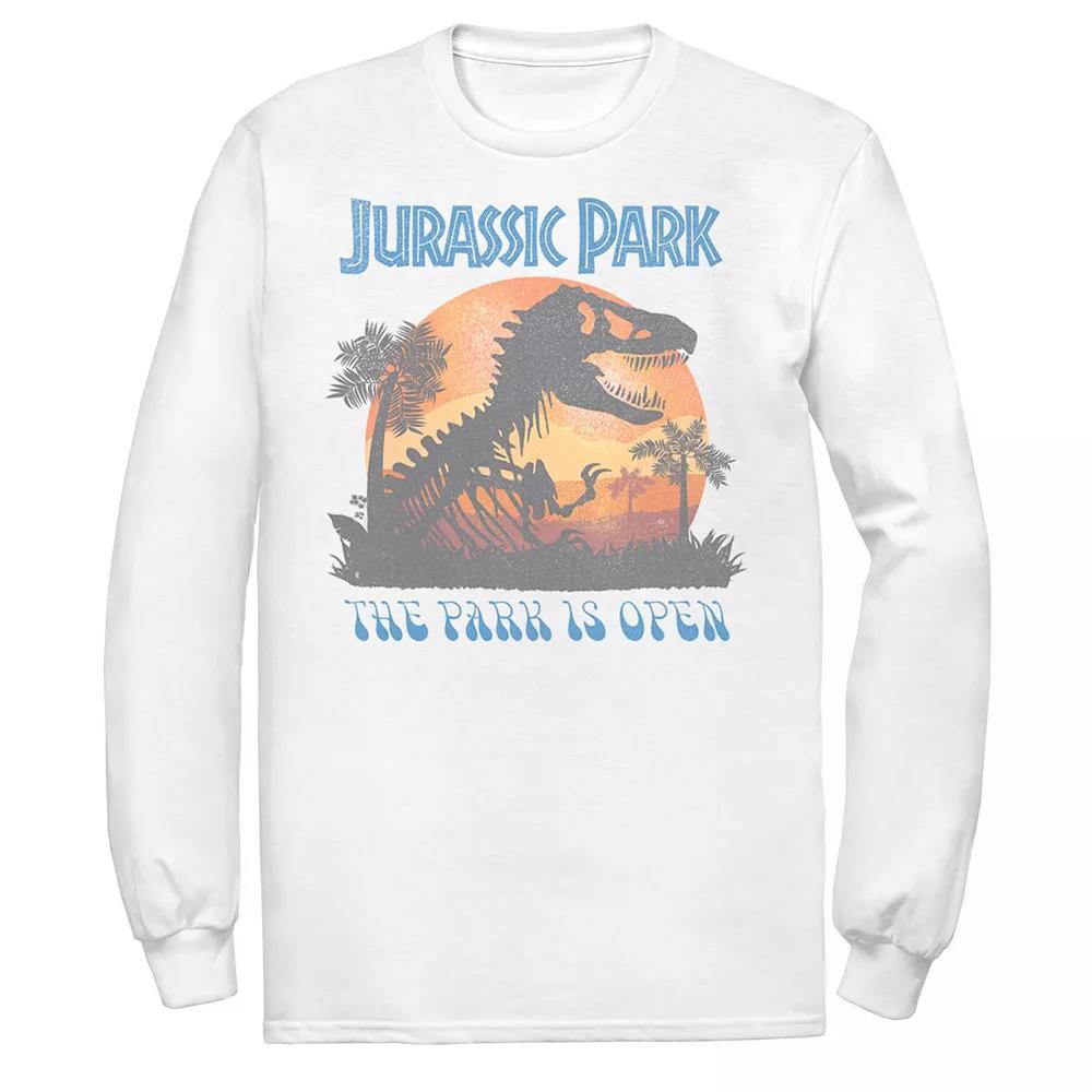 Men's Jurassic Park T Rex Sunset Portrait Tee, Size: XL, White Product Image
