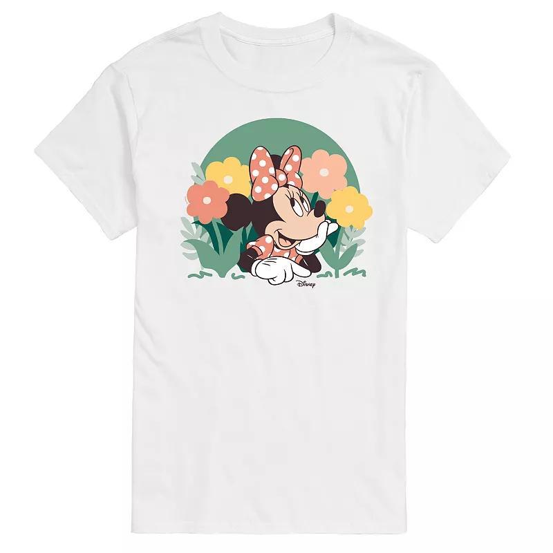 Disney's Minnie Mouse Men's Flowers Graphic Tee, Size: XL, Blue Product Image