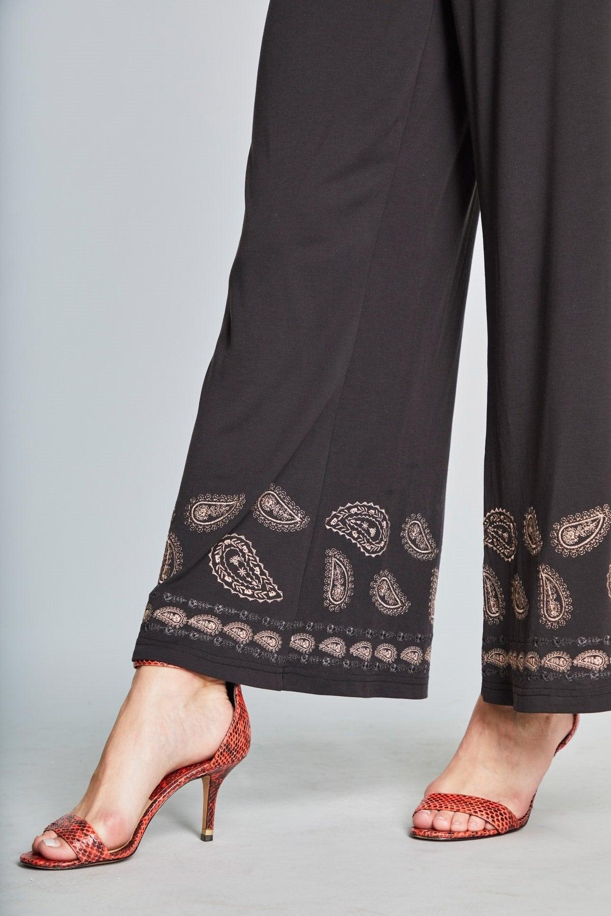26   Rosie Rose Petal Collection Knit Wide-legged Pants Product Image