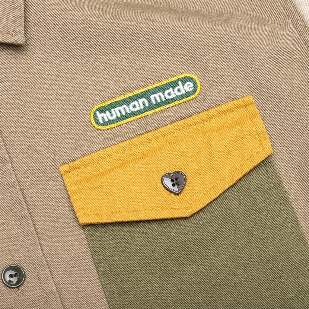 Crazy Work Shirt - Beige Male Product Image