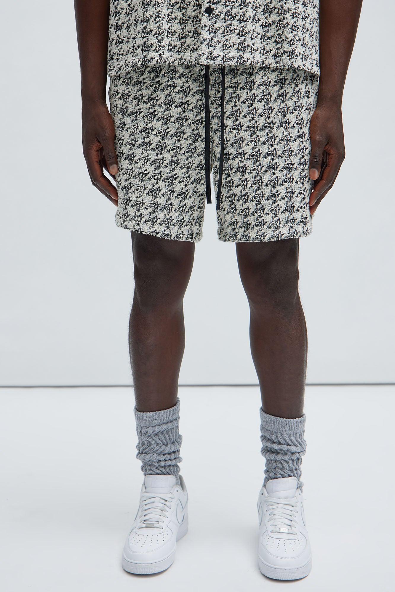 Beck Textured Shorts - Black/White Product Image