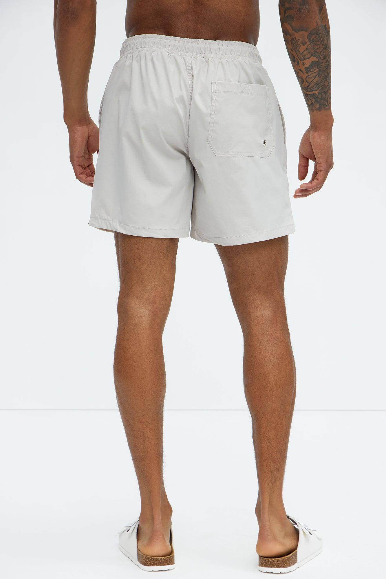 Montez Stretch Swim Trunk Mid - Stone Product Image