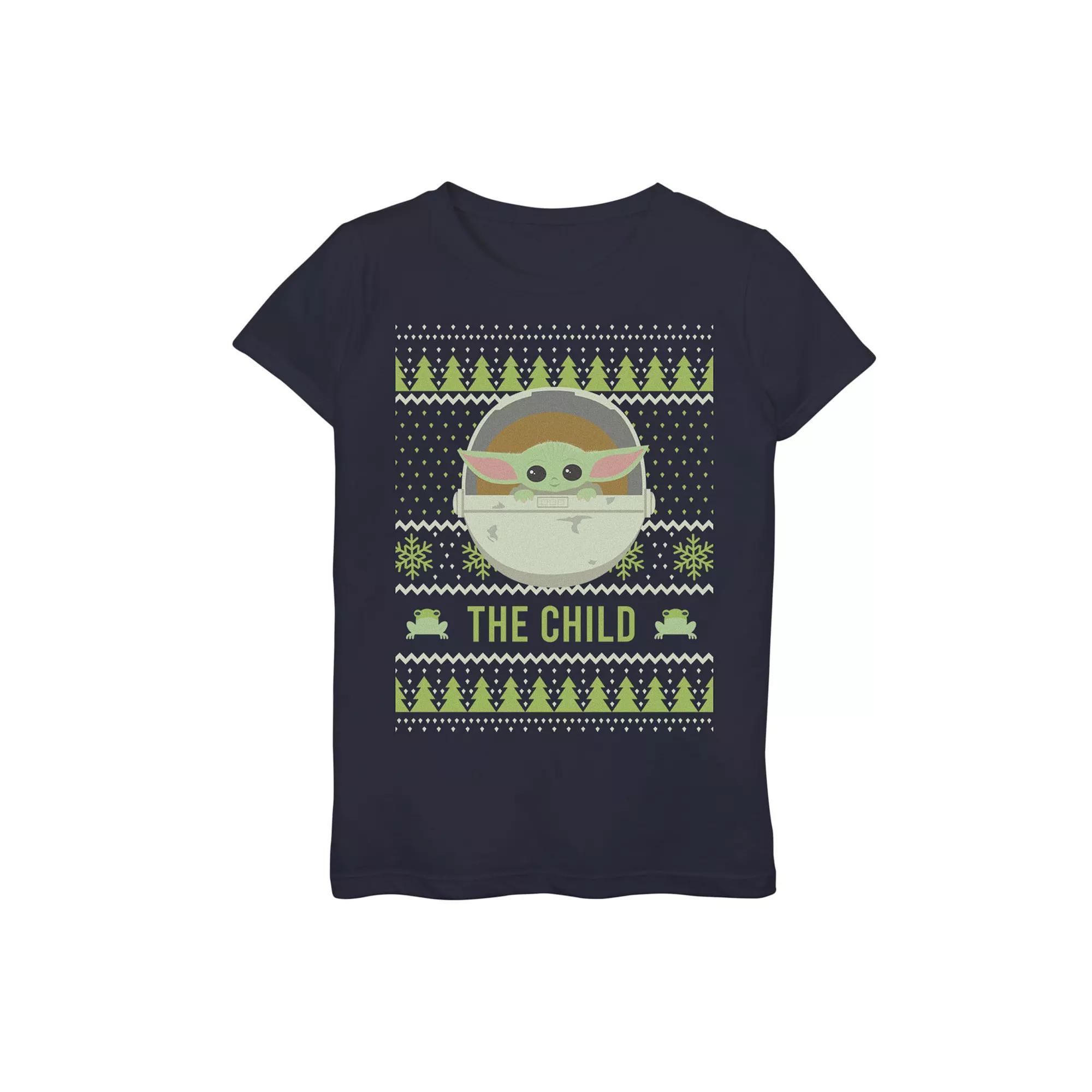 Girls 7-16 Marvel Heroines er Christmas Snowflake Holiday Graphic Tee, Girl's, Size: XL, Black Product Image