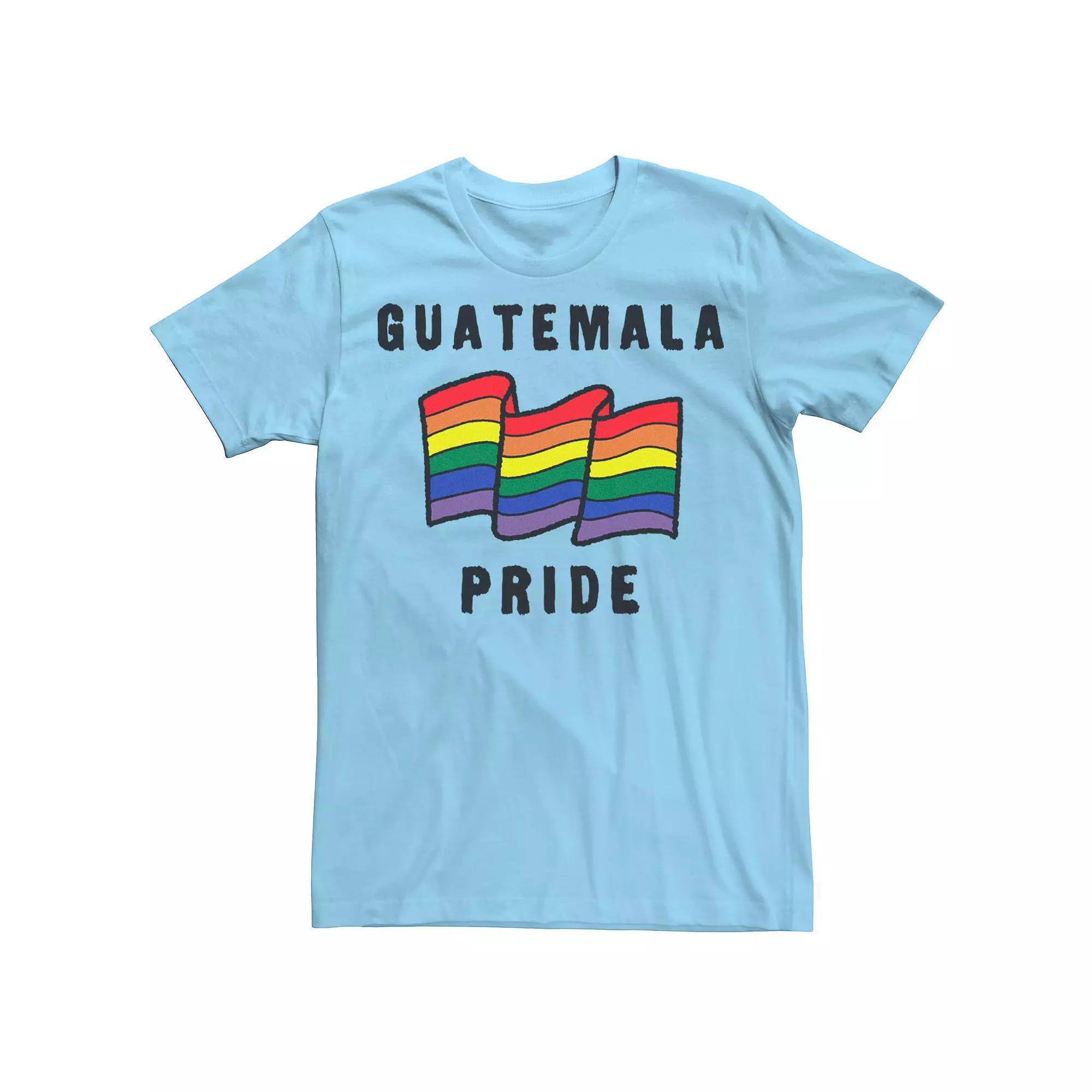 Men's Gonzales Guatemala Pride Sketched Flag Tee, Size: Medium, Light Blue Product Image