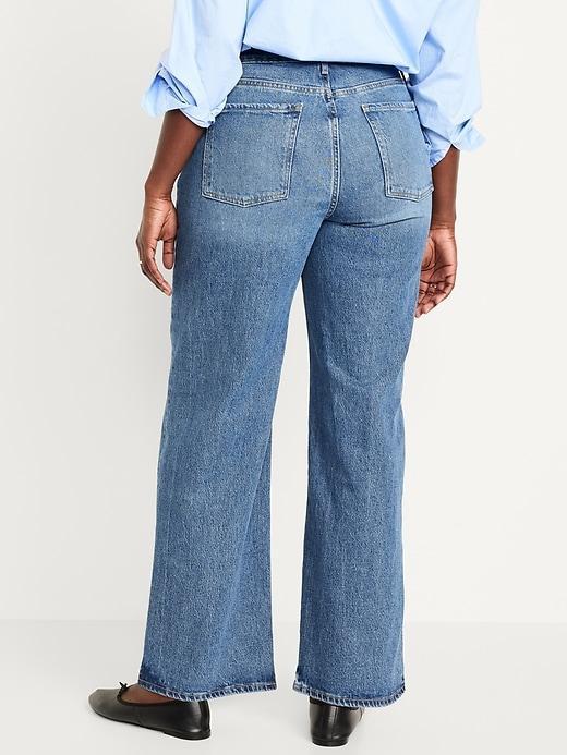 Extra High-Waisted Sky-Hi Wide-Leg Jeans Product Image