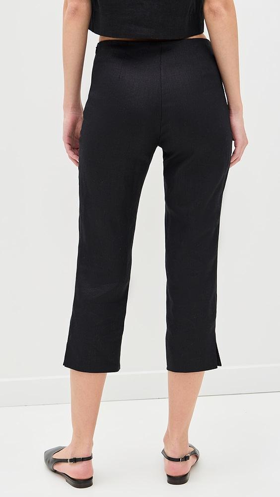 Reformation Petra Linen Pedal Pusher Pants | Shopbop Product Image