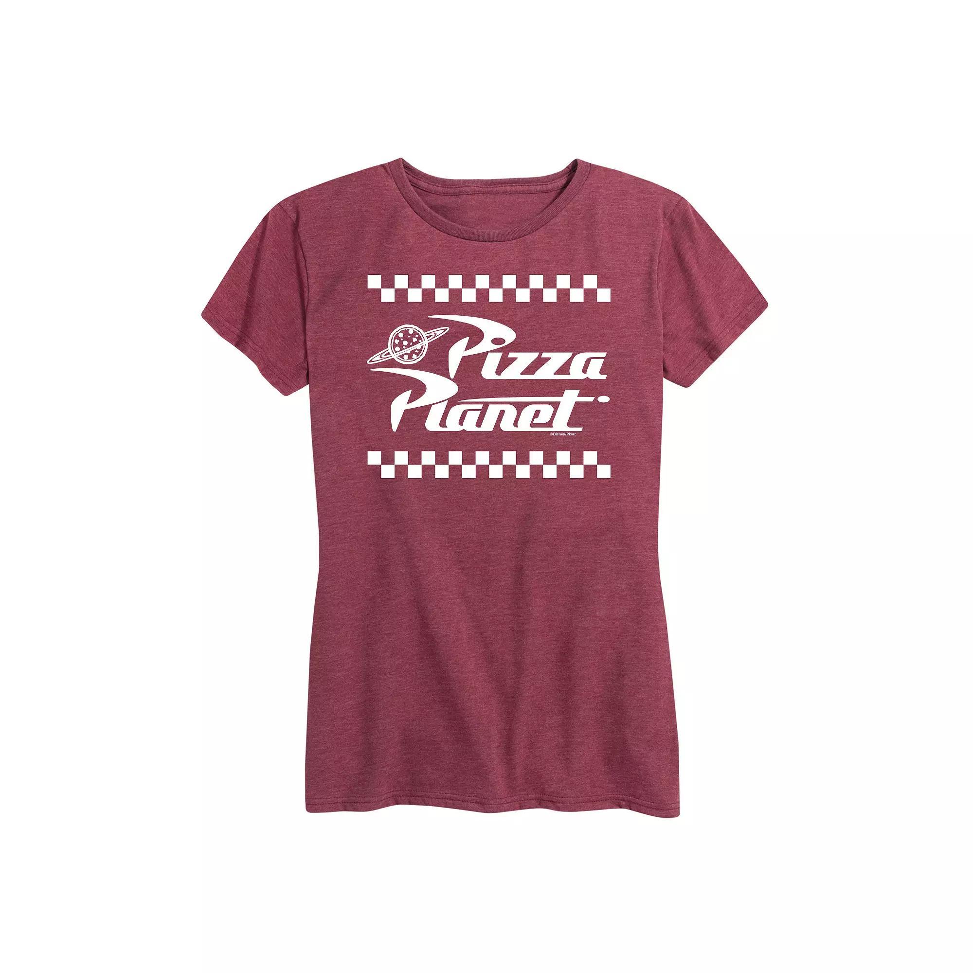 Disney / Pixars Toy Story Womens Pizza Planet Graphic Tee, Girls Grey Dark Red Product Image