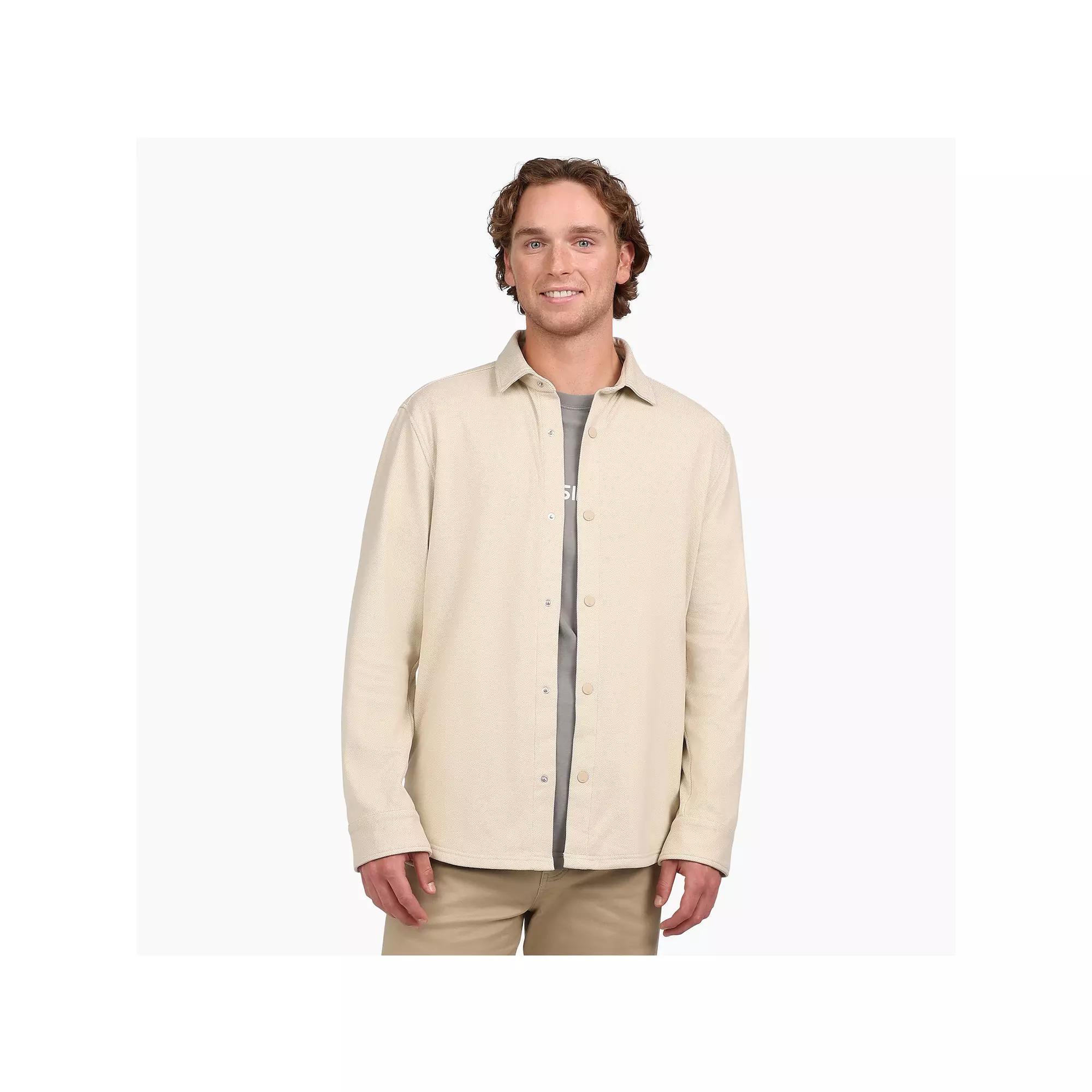 Men's Quiksilver Knit Button Down Shirt, Size: XL, Eclipse Product Image