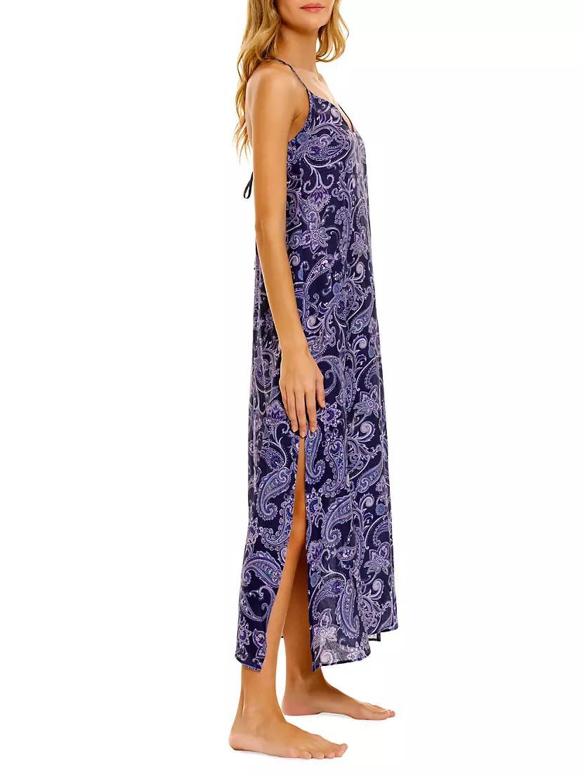 Summer Soirée Frida Printed Linen Maxi Dress Product Image