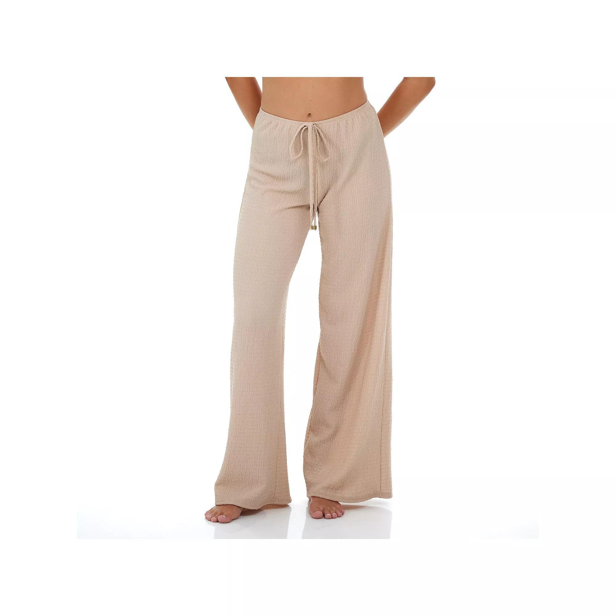 Women's Jordan Taylor Pull-On Swim Cover-Up Pants, Size: Large, Macadamia Product Image