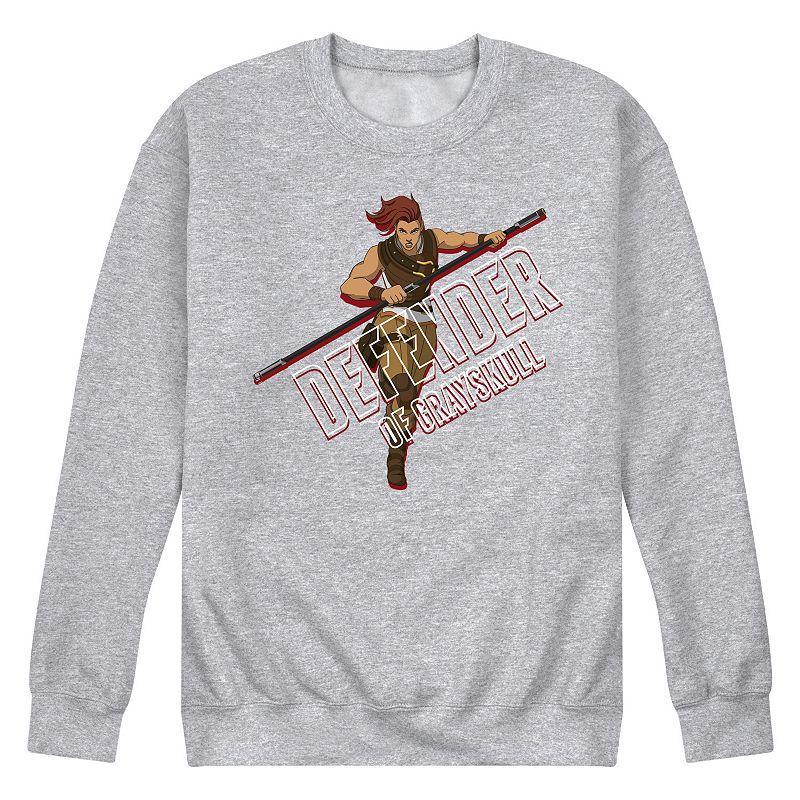 Mens He-Man Masters of the Universe Fleece Sweatshirt Athletic Grey Product Image