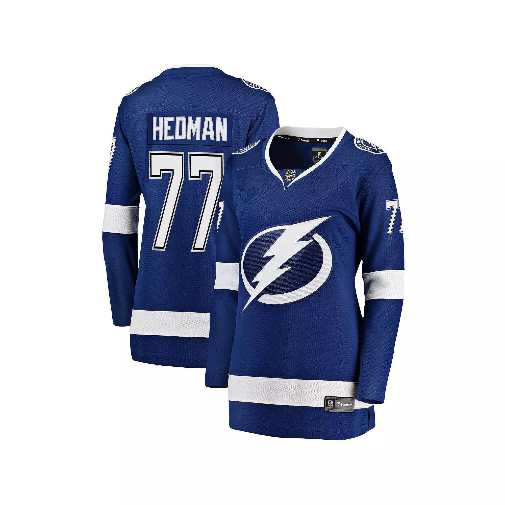 Women's Fanatics Branded Victor Hedman Blue Tampa Bay Lightning Premier Breakaway Player Jersey, Size: XL, Lgh Blue Product Image