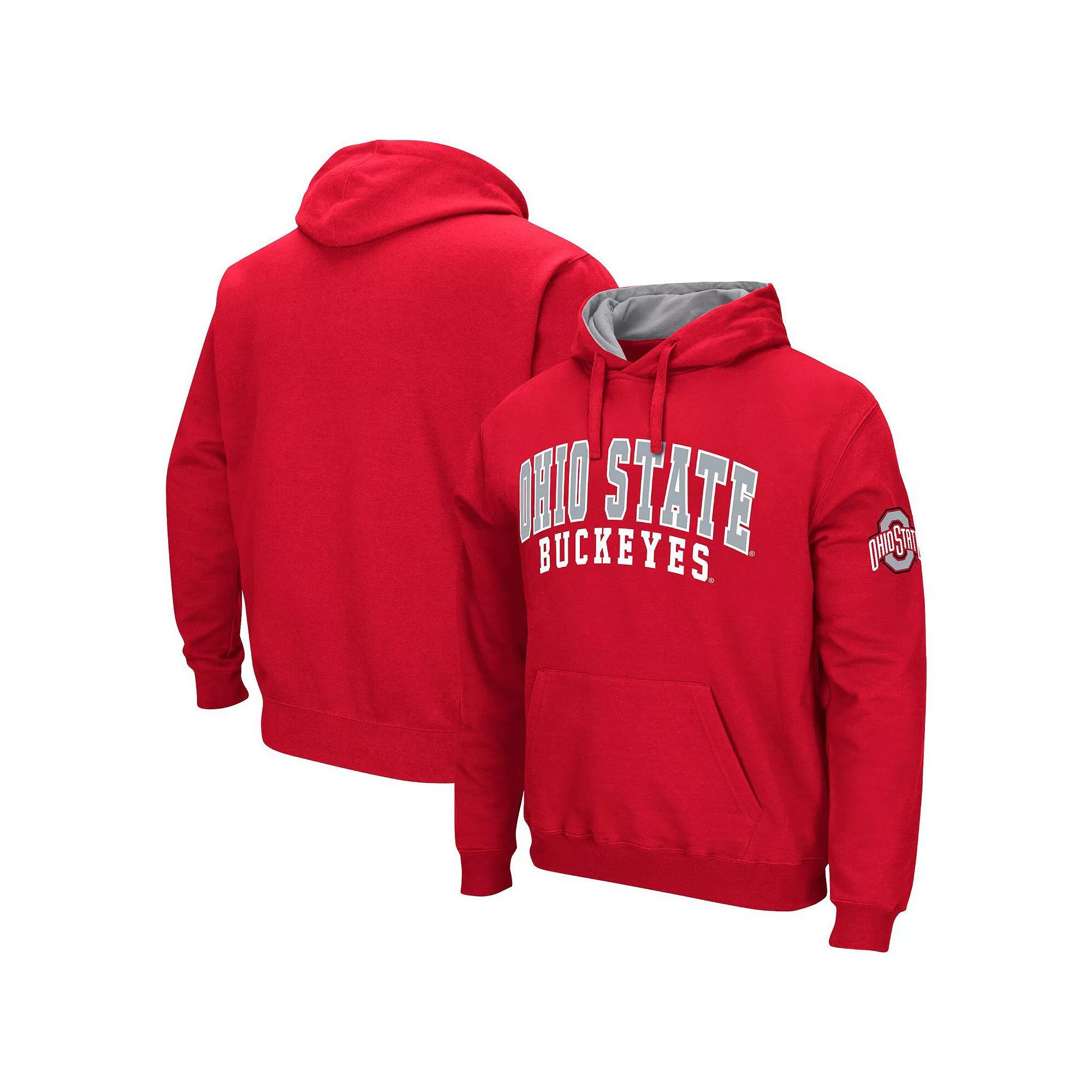Men's Colosseum Scarlet Ohio State Buckeyes Double Arch Pullover Hoodie, Size: Large, Red Product Image
