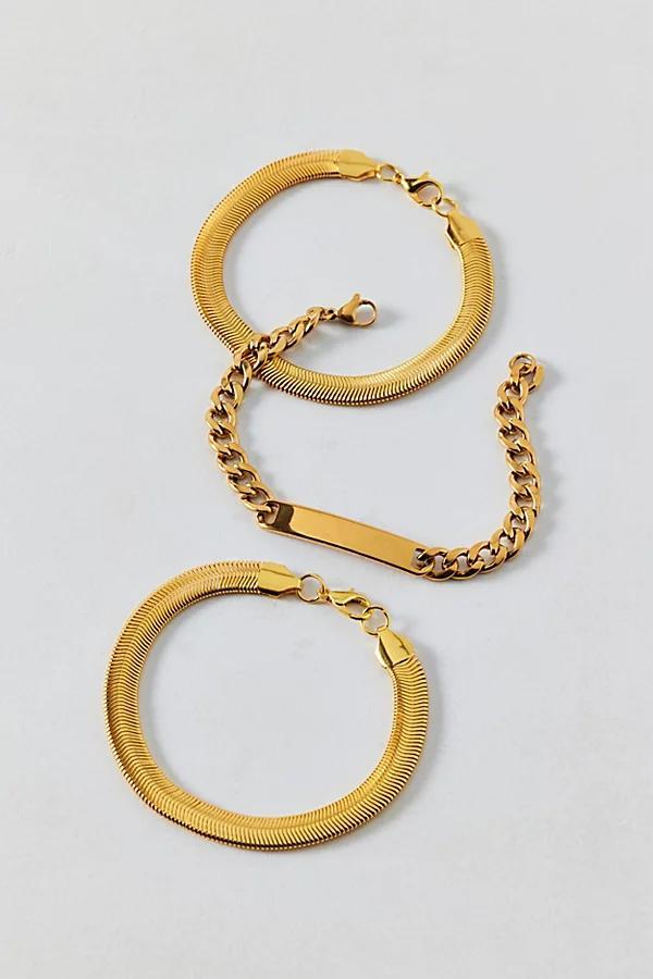 Essential Stainless Steel Chain Bracelet Set Mens at Urban Outfitters Product Image