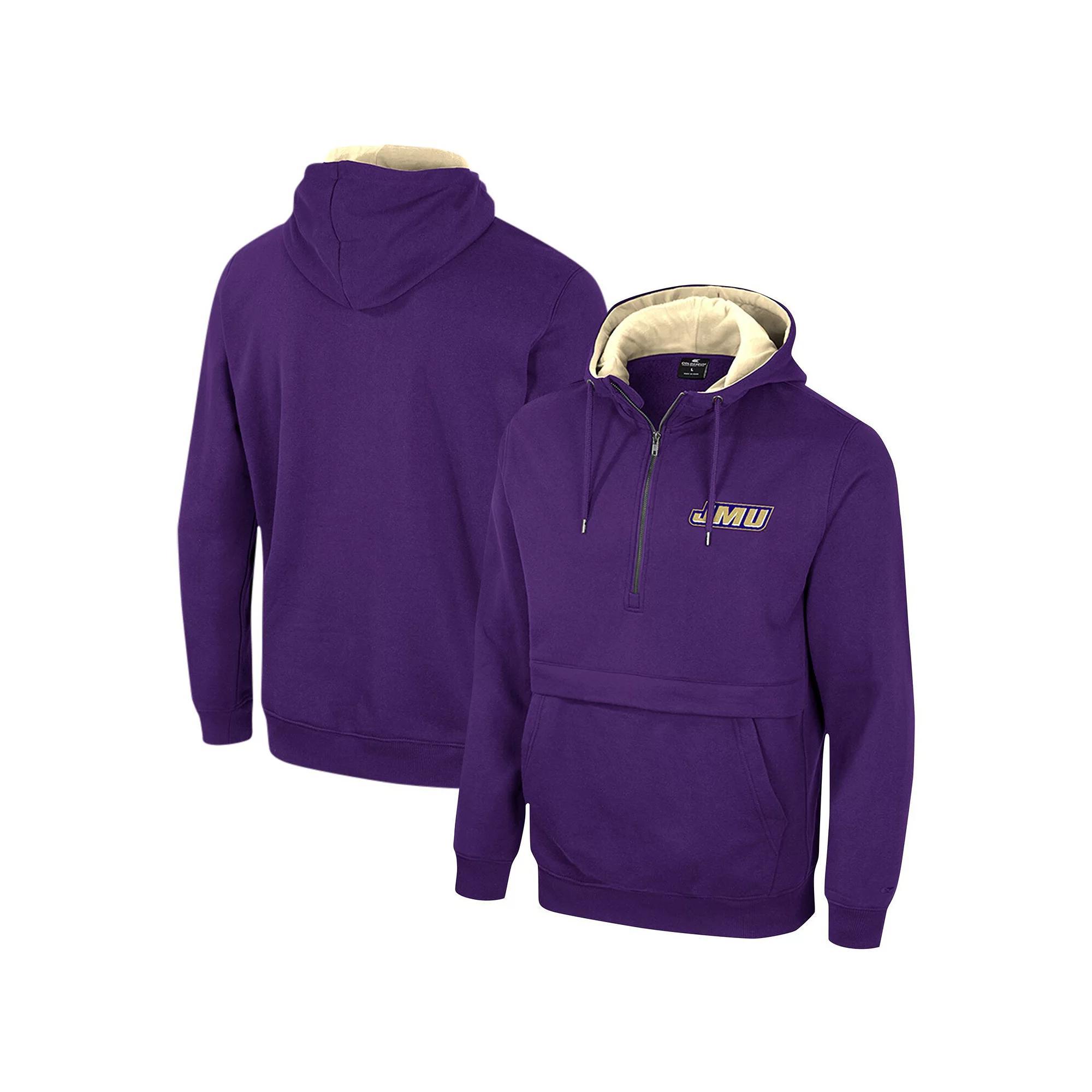 Men's Colosseum Crimson Harvard Crimson Team Half-Zip Pullover Hoodie, Size: XL, Har Red Product Image