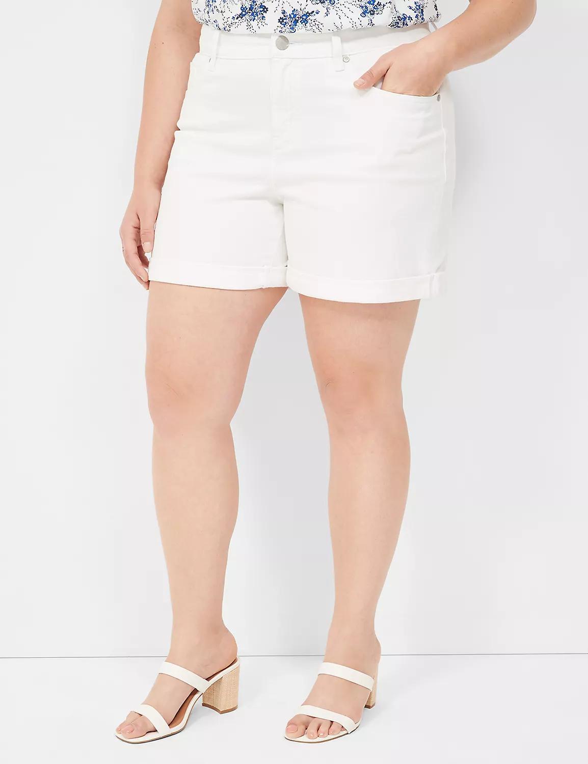 Boyfriend Fit Midi Jean Short Product Image