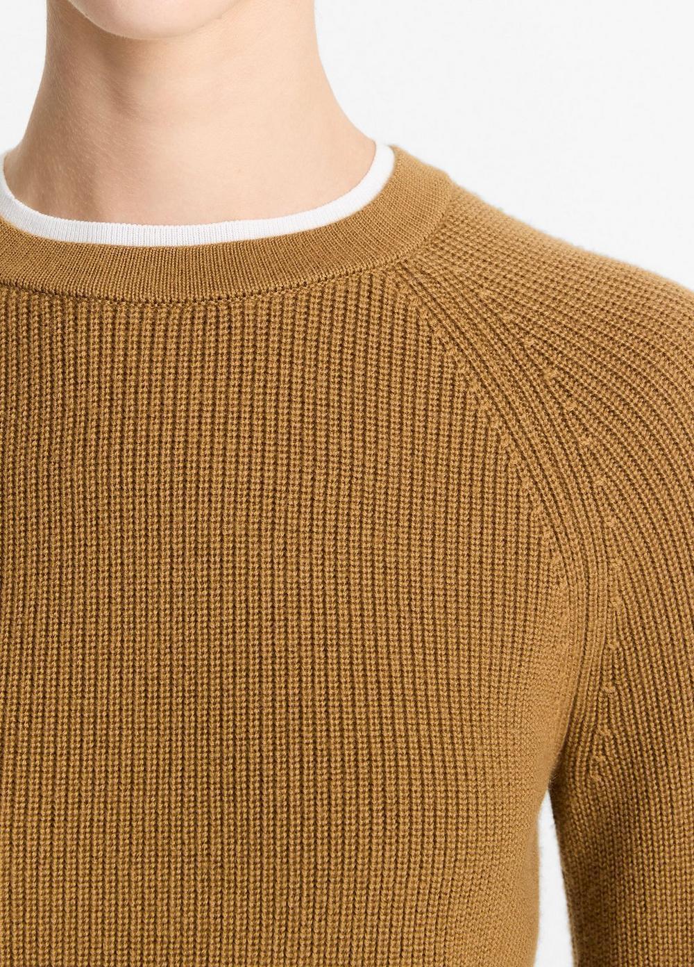 Womens Wool-Cashmere Double-Neck Sweater, Coastal Blue/off White, Size L Vince Product Image
