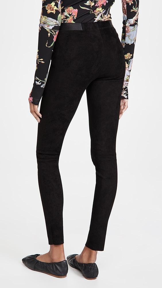 alice + olivia Front Zip Suede Leggings | Shopbop Product Image