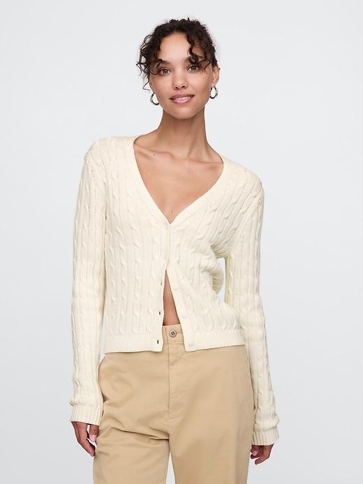 Cable-Knit Cardigan Product Image