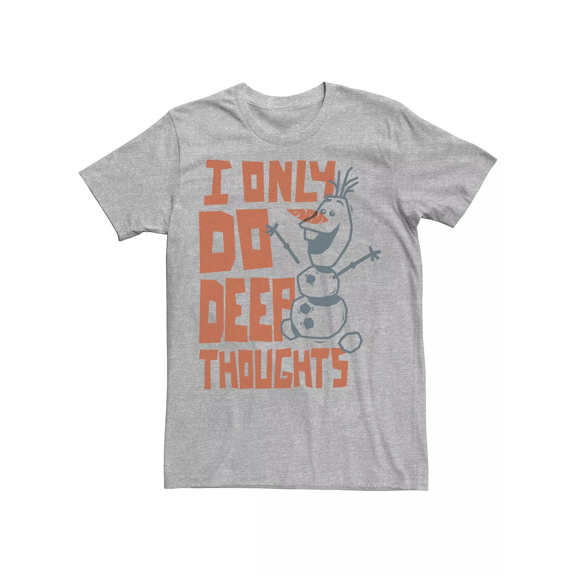 Men's Frozen Two Deep Thoughts Text Tee, Size: Medium, Athletic Grey Product Image