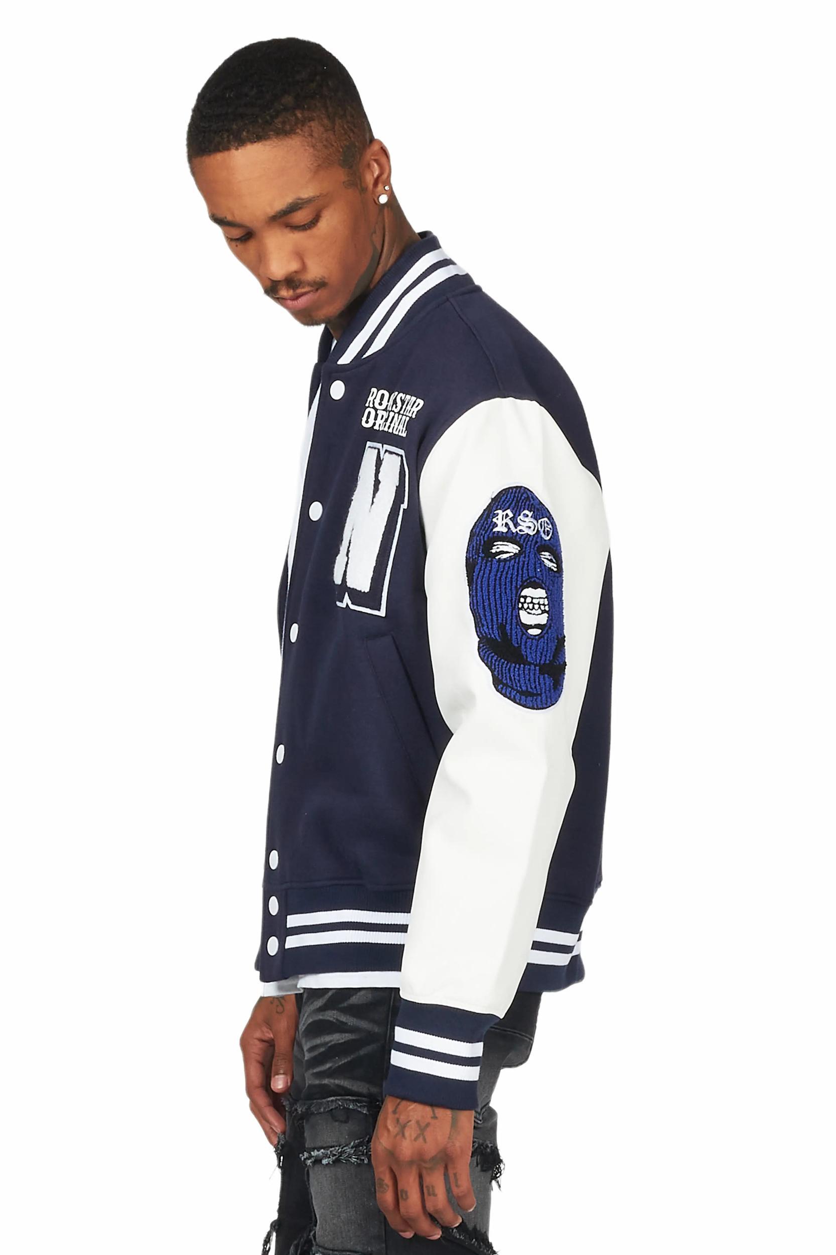 Ennis Navy Varsity Jacket Male Product Image