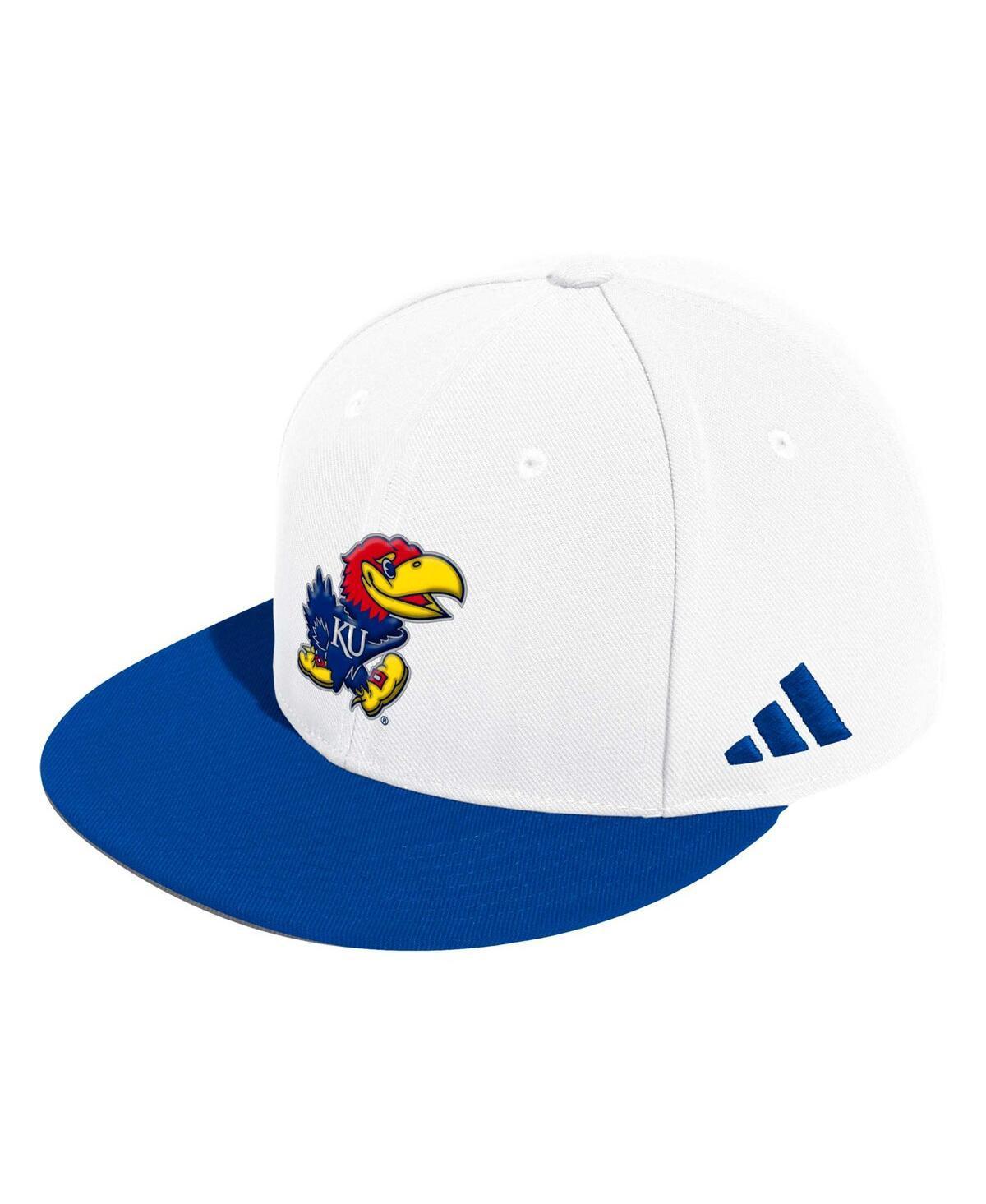 Men's adidas White Kansas Jayhawks On-Field Baseball Fitted Hat, Size: 7 1/2 Product Image