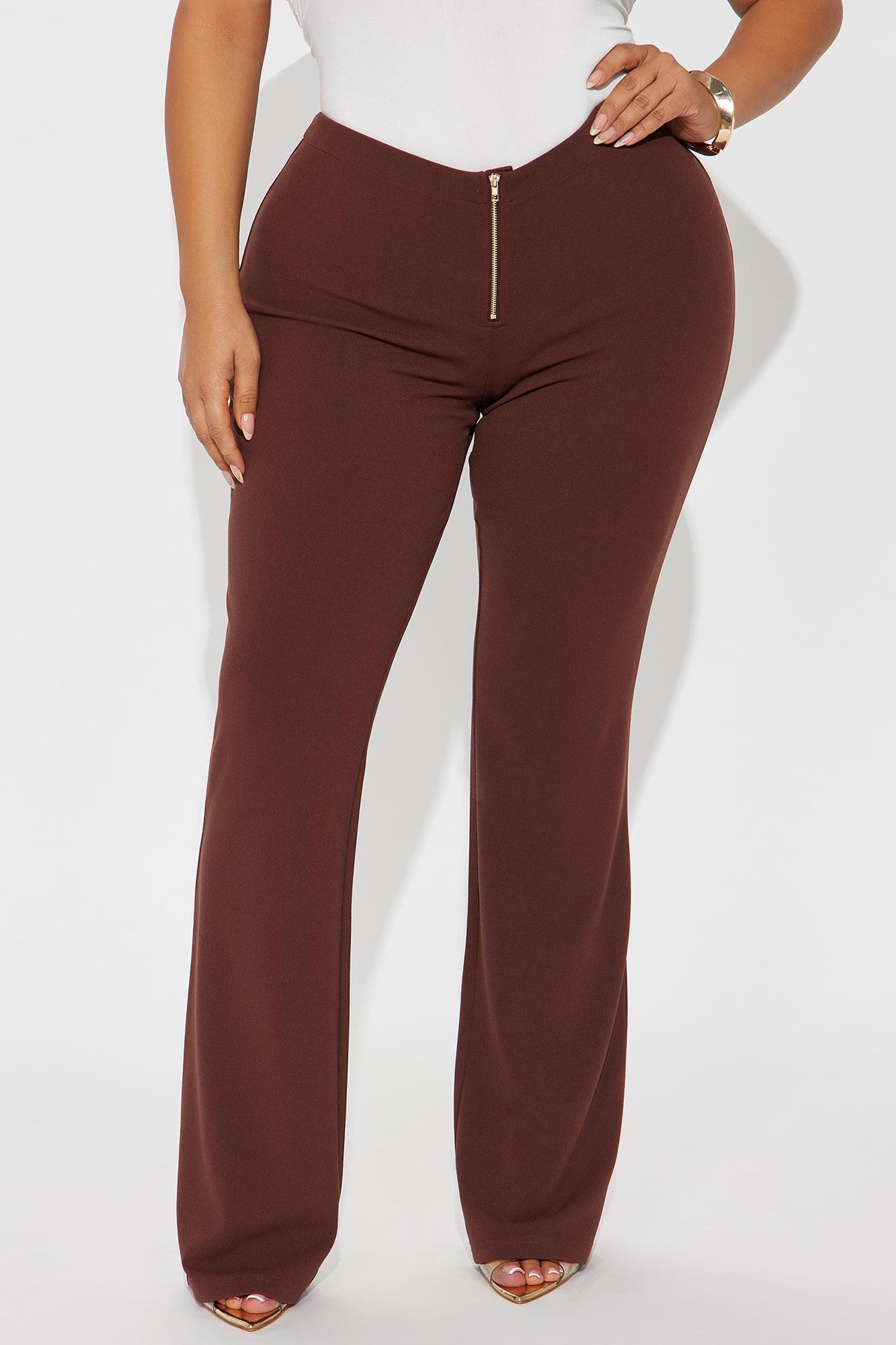The Absolute Sweetest Low Rise Flare Pant - Brown Product Image