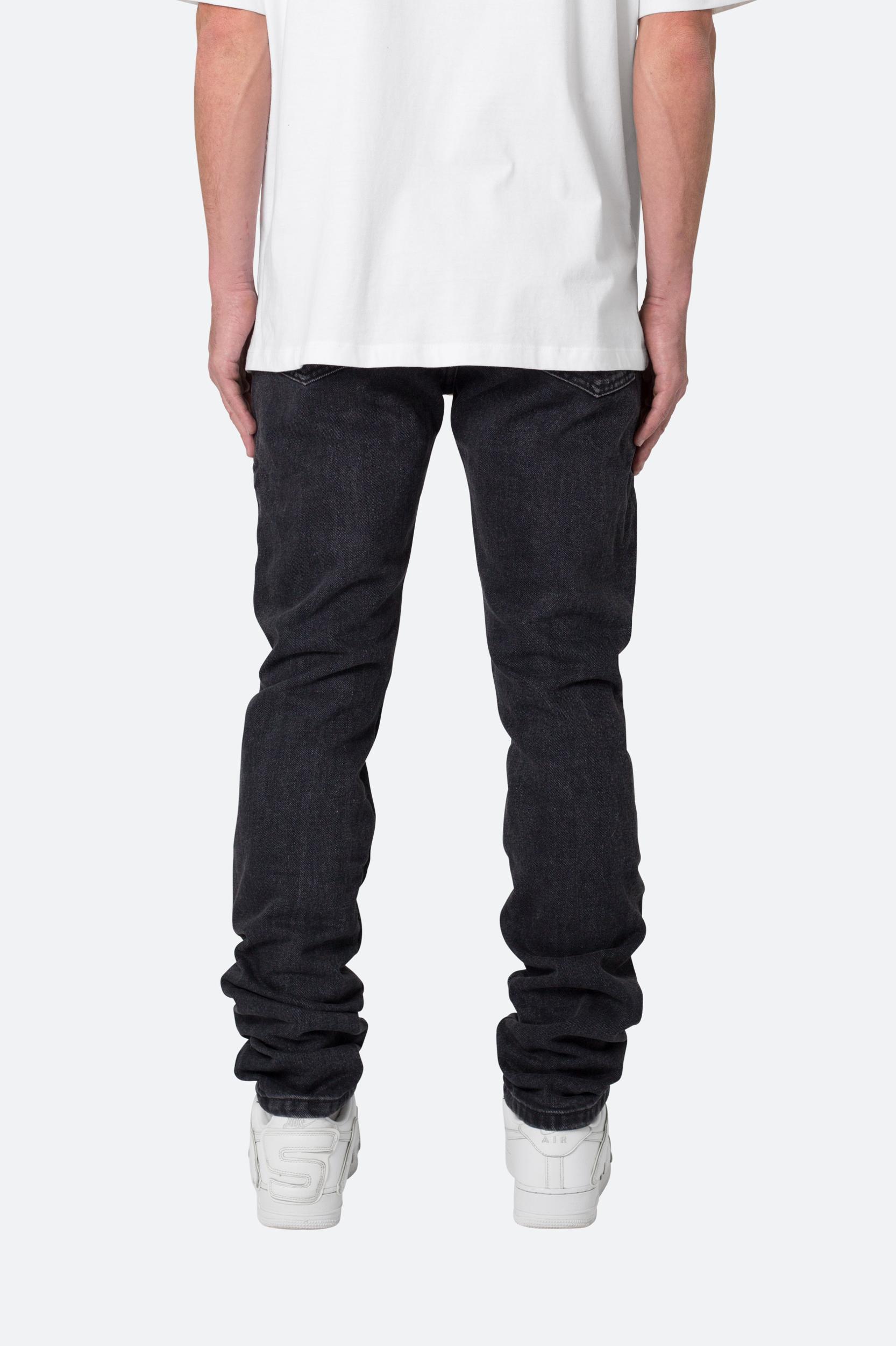 D184 Skeleton Straight Denim - Black/White Male Product Image