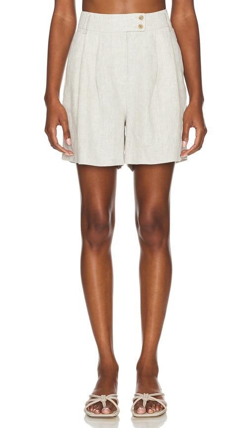 Beckett Linen Shorts Central Park West Product Image