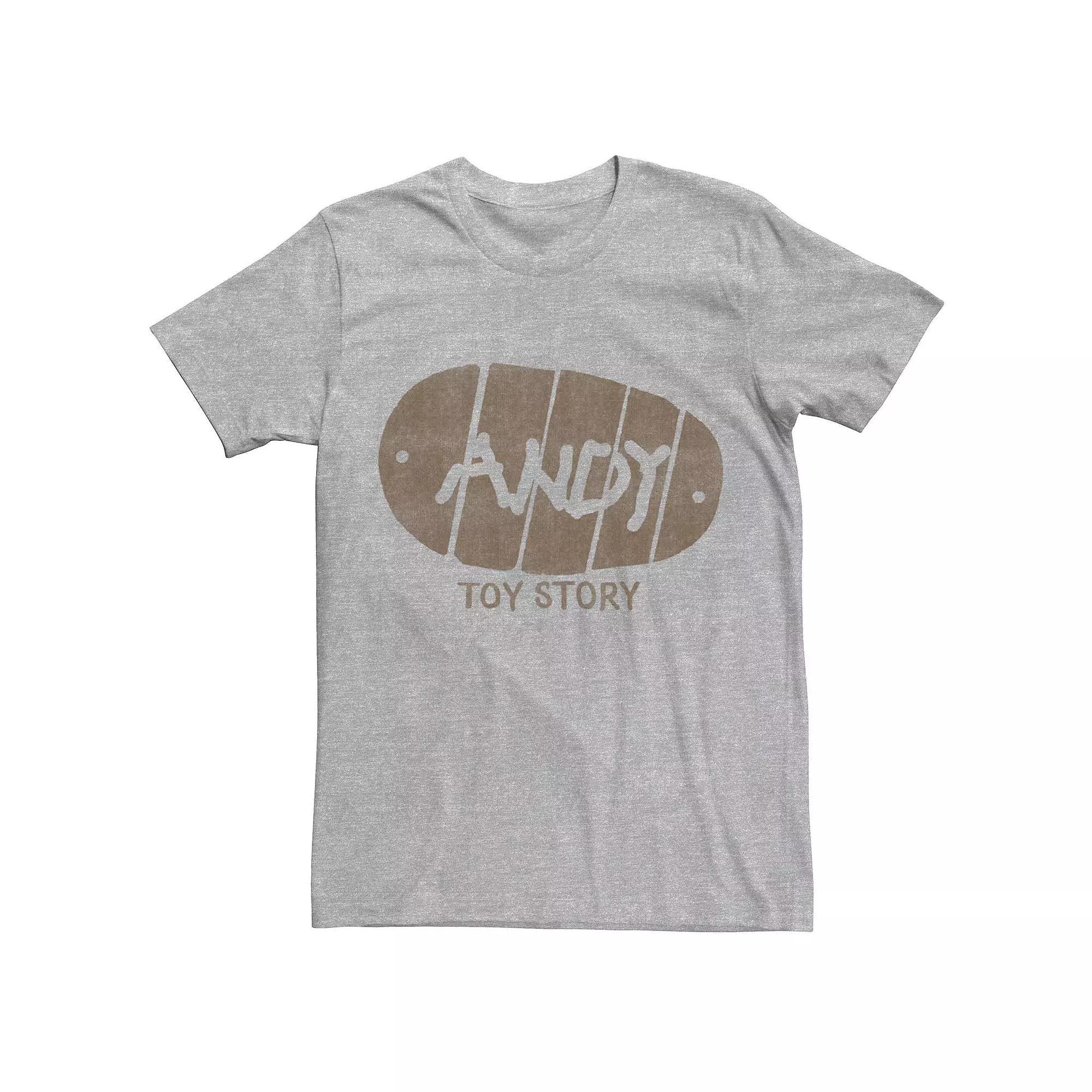 Disney / Pixar's Toy Story Men's Andy Boot Stamp Logo Tee, Size: Medium, Athletic Grey Product Image