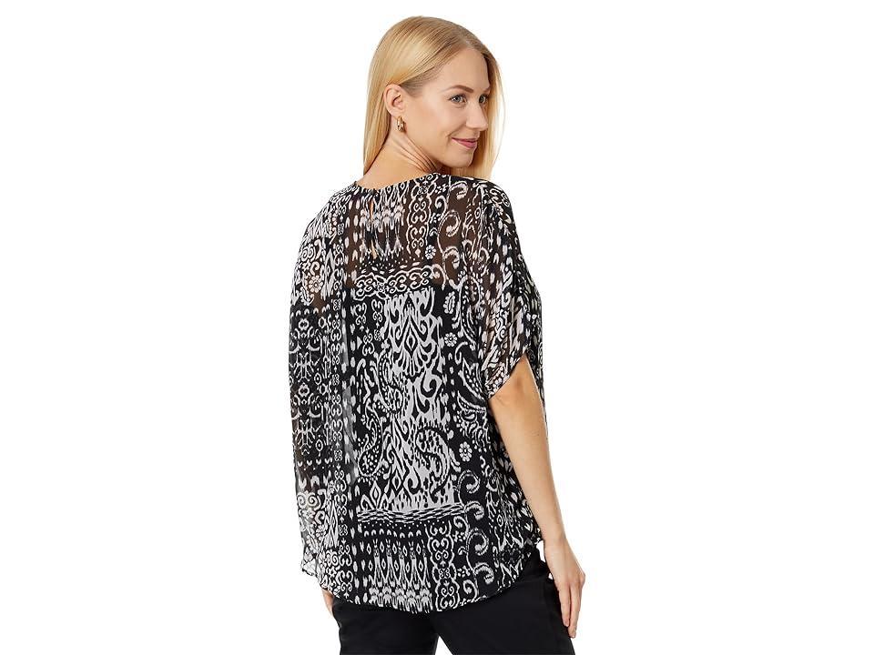 Vince Camuto Extended Shoulder Crew Neck Blouse (Rich ) Women's Clothing Product Image