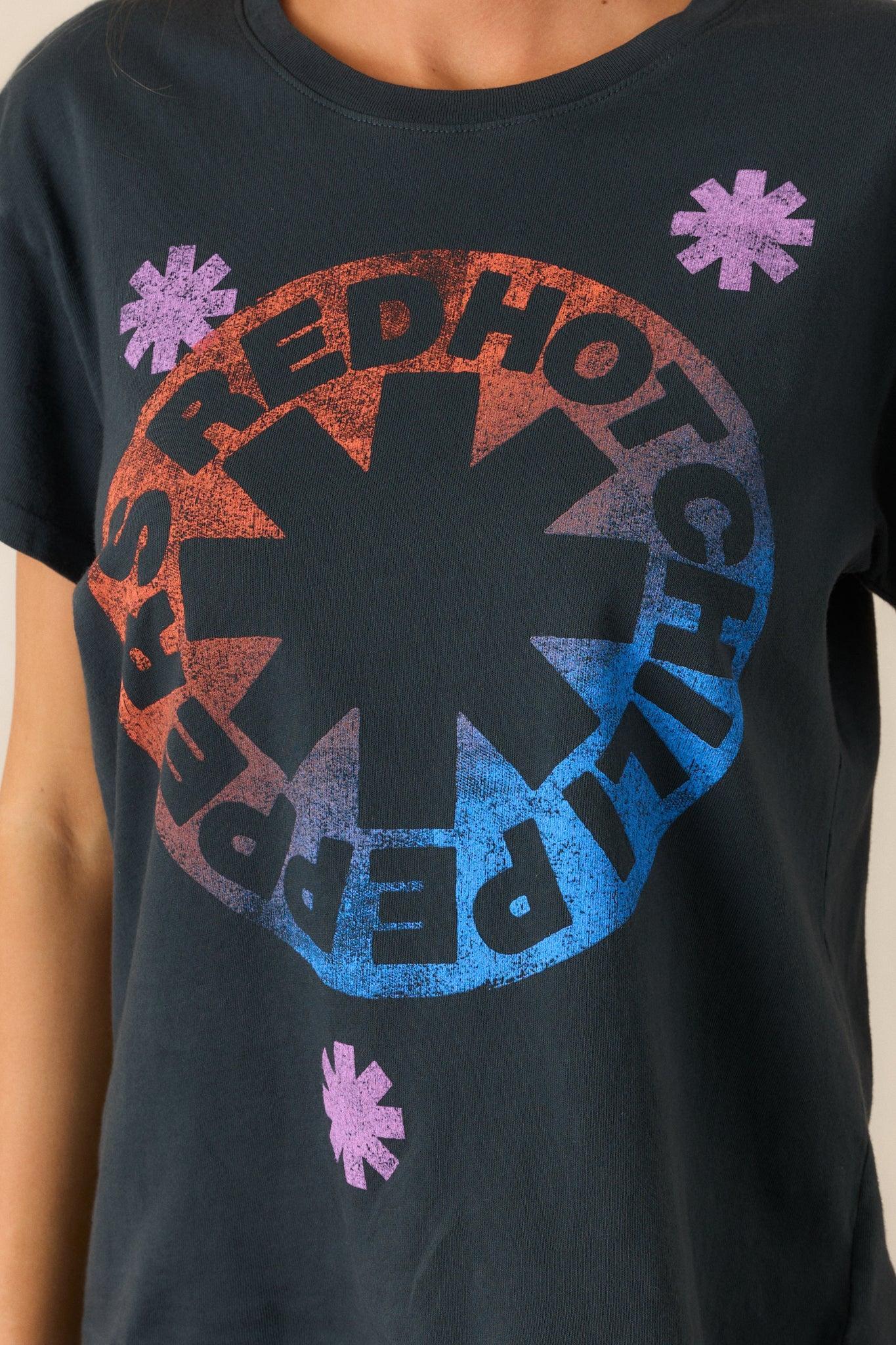 Red Hot Chili Peppers Vintage Black Asterisk Tour Tee Product Image