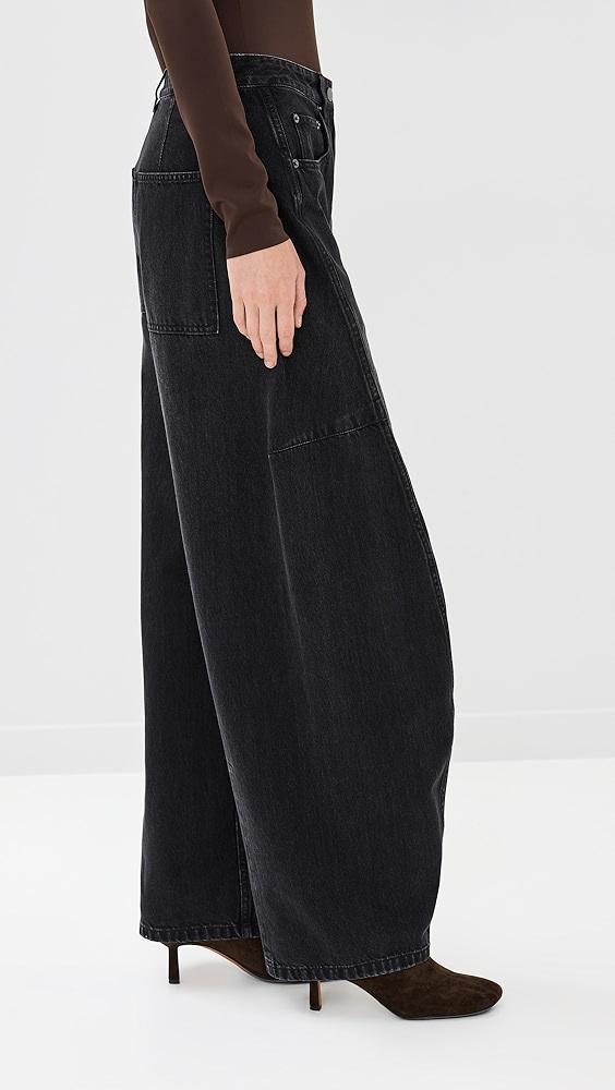 Tibi Vintage Black Denim Sid Jeans | Shopbop Product Image