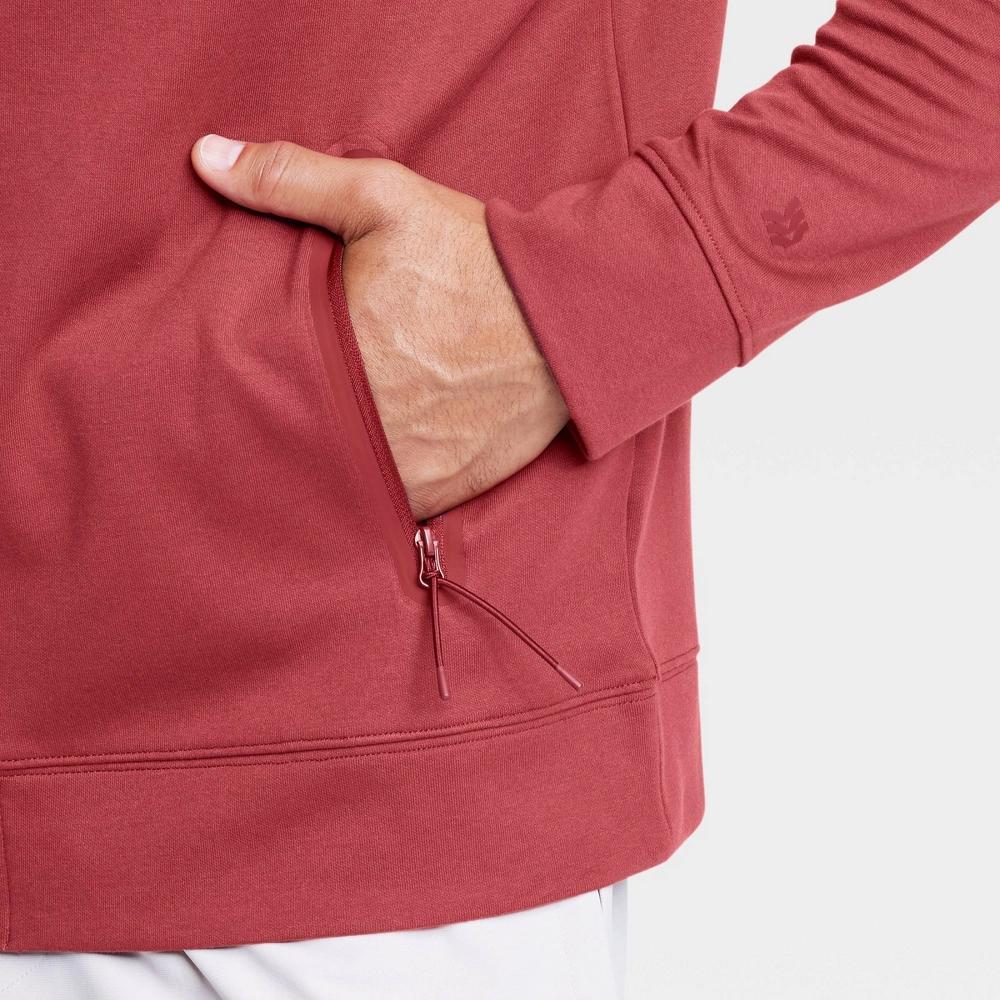 Mens Ponte Full-Zip Hoodie - All In Motion Dark Red Product Image