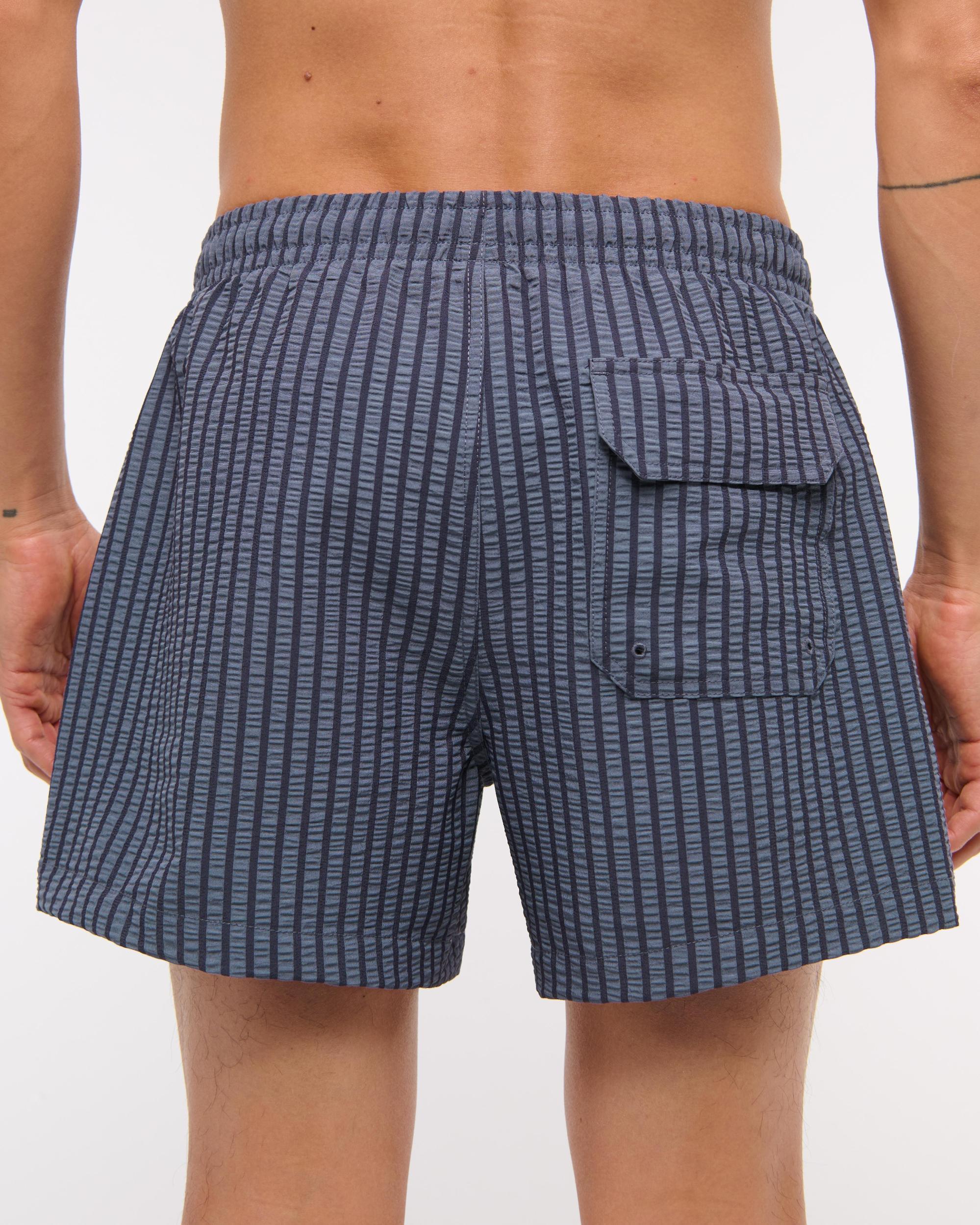 Pull-On Wide Seersucker Swim Trunk Product Image