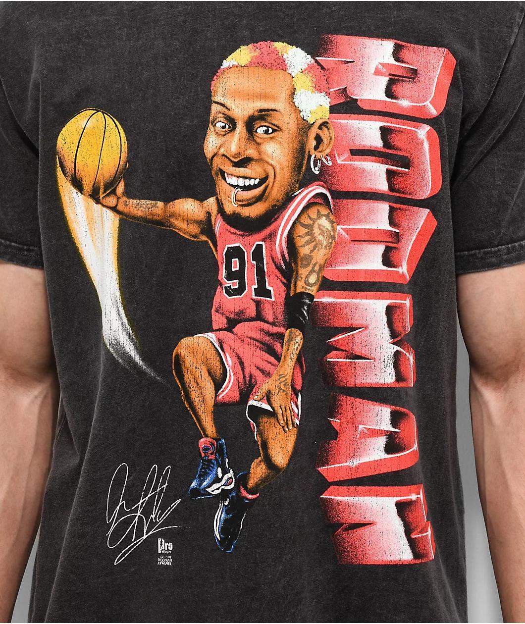 Rodman Apparel Caricature Black Wash T-Shirt Product Image