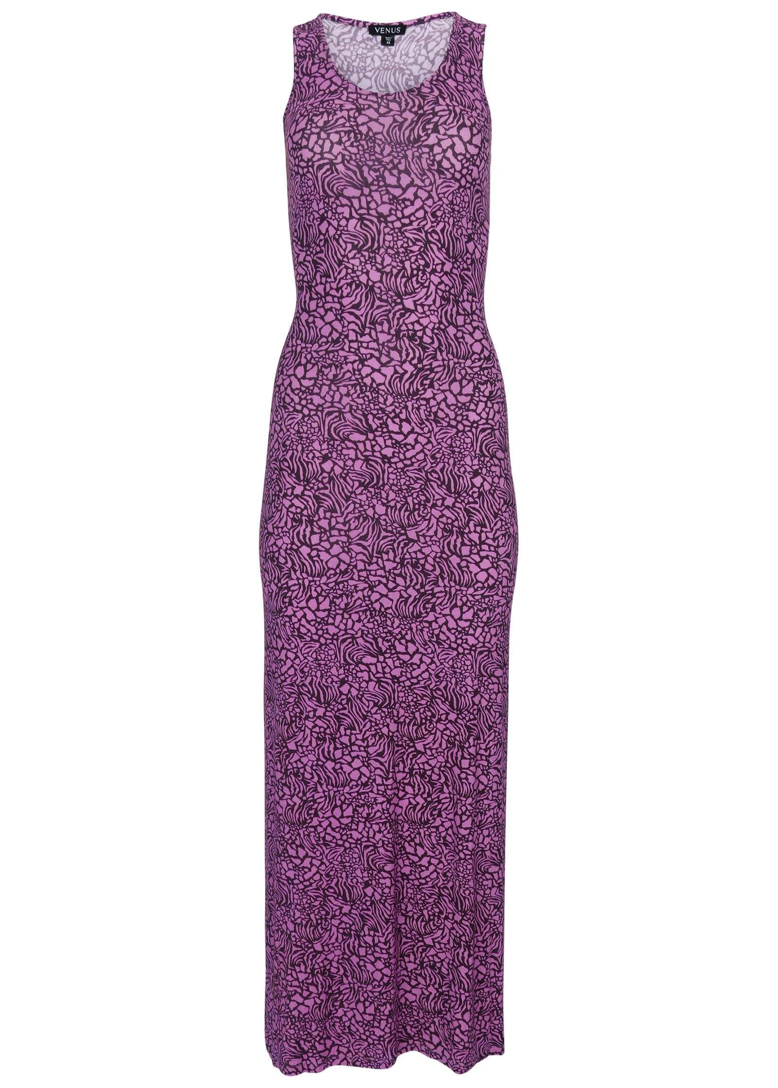 Tank Maxi Dress - Purple Abstract Animal Product Image