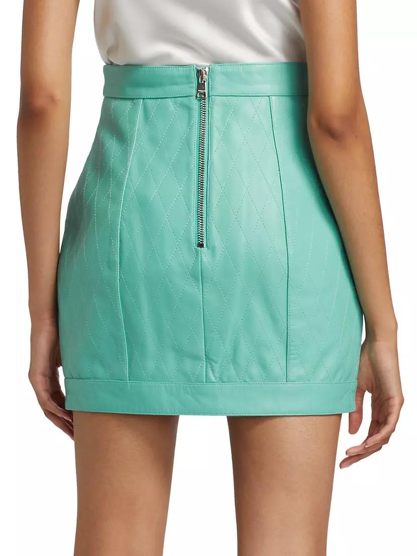 Quilted Leather Miniskirt Product Image