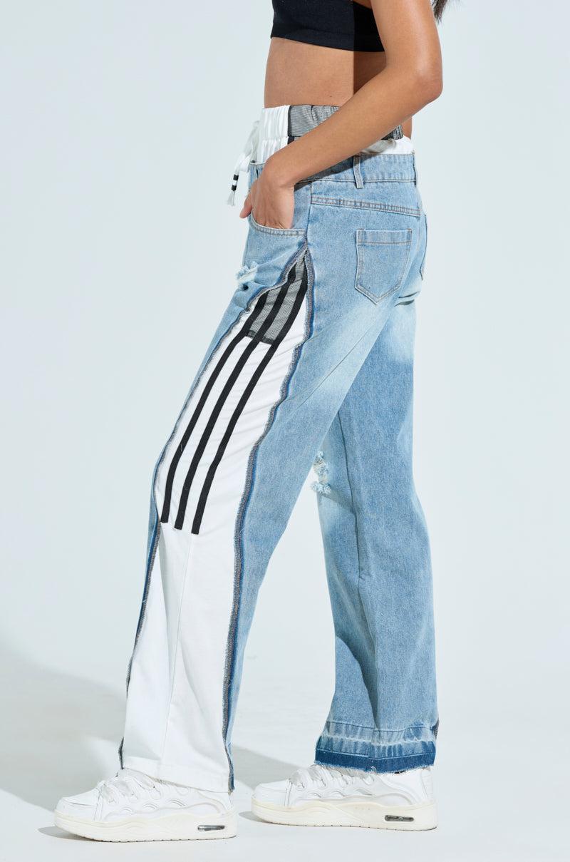 GET WITH IT DENIM TRACK PANT Product Image