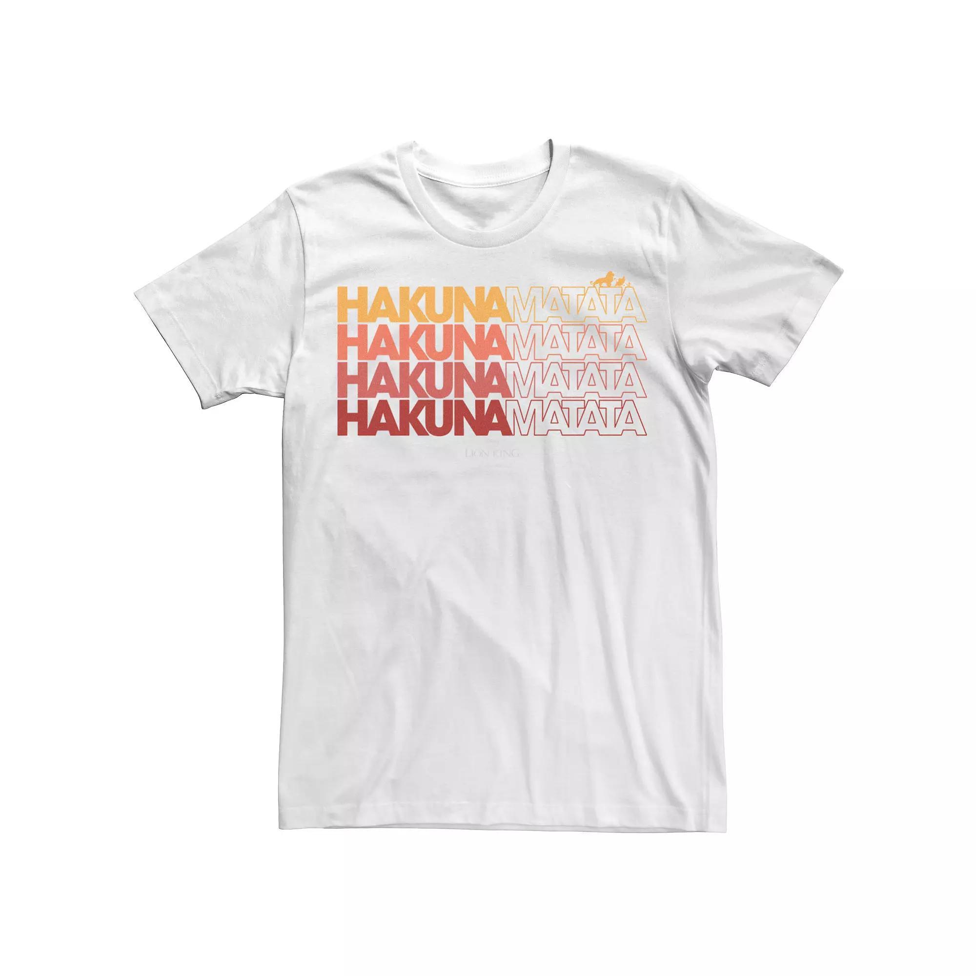 Disney's The Lion King Hakuna Matata Word Stack Men's Tee, Size: Medium, White Product Image