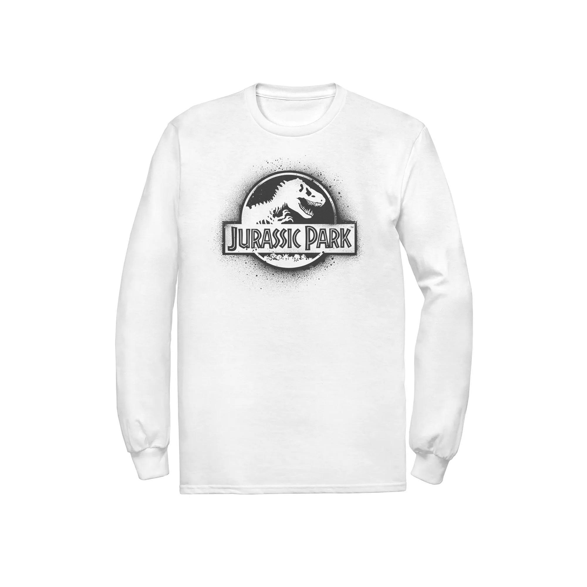Mens Jurassic Park All Spray Paint Stencil Movie Logo Tee Product Image