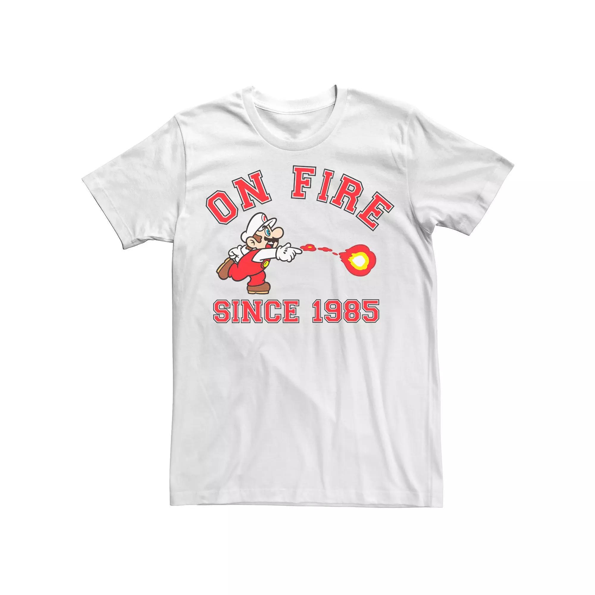 Men's Super Mario Fireball Shooter Tee, Size: XXL, White Product Image
