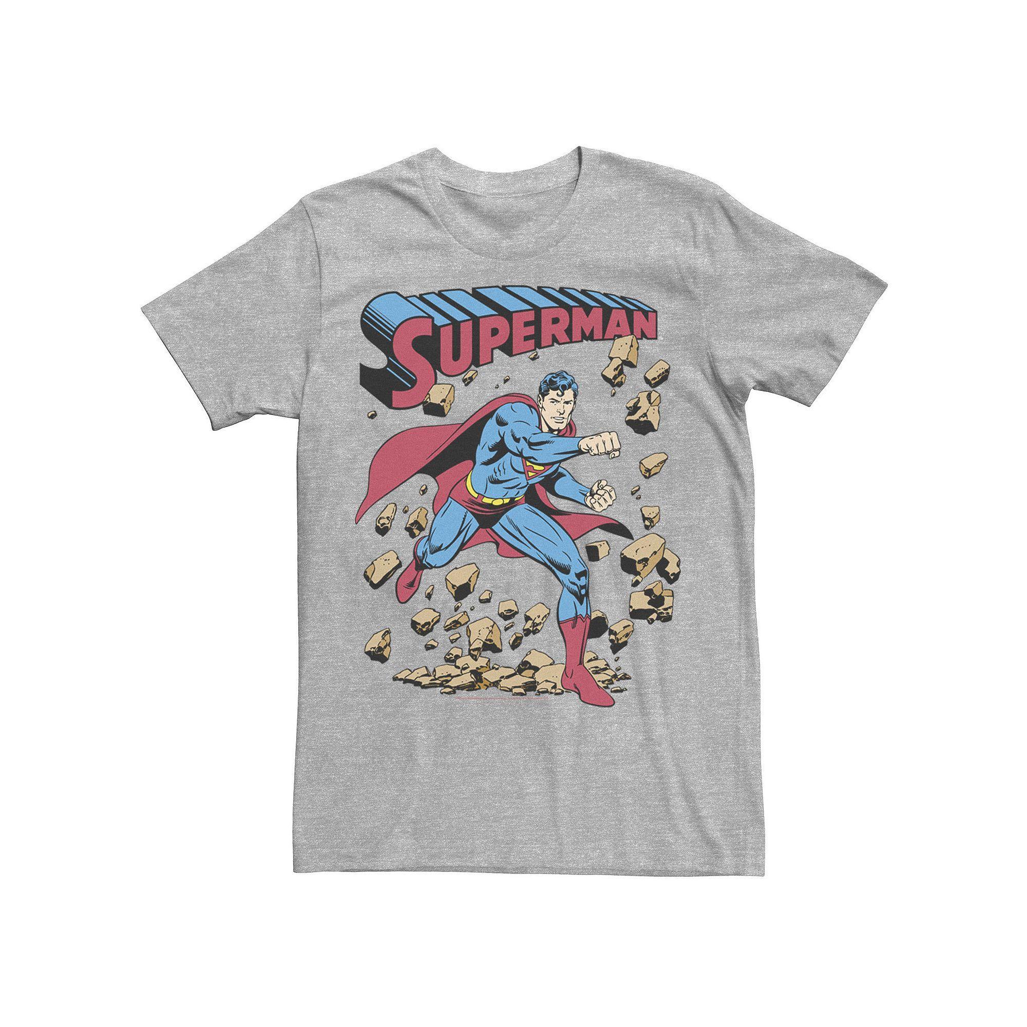 Young Men's DC Comics Superman Smash Rocks Vintage Poster Tee, Size: Medium, Royal Product Image