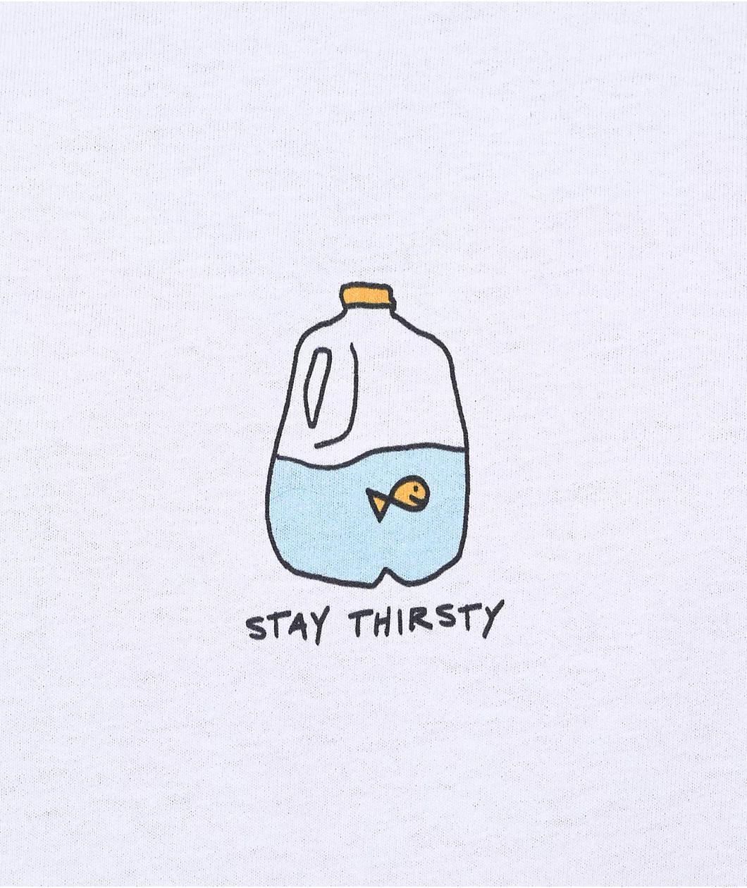 A.LAB Stay Thirsty White T-Shirt Product Image