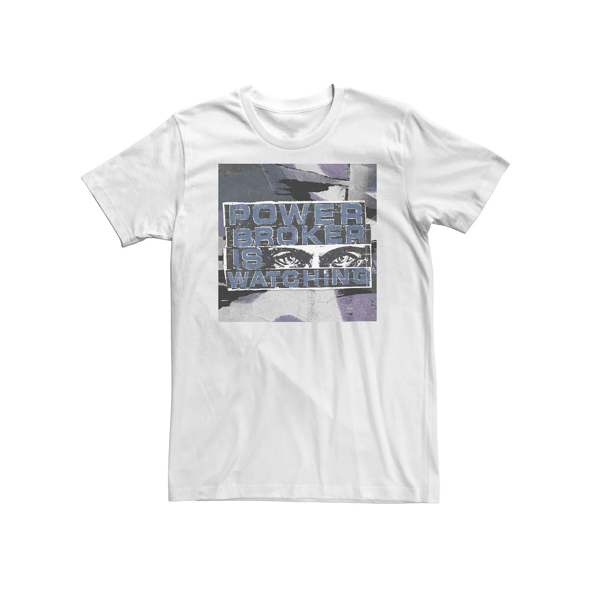 Big & Tall Marvel The Falcon And The Winter Soldier "Power Broker Is Watching" Poster Tee, Men's, Size: 4XL, Black Product Image