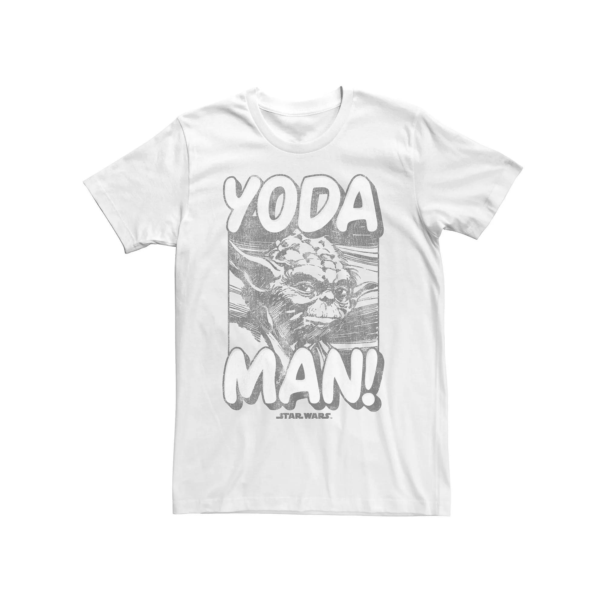 Men's Star Wars Yoda Man Poster Graphic Tee, Size: XXL, White Product Image